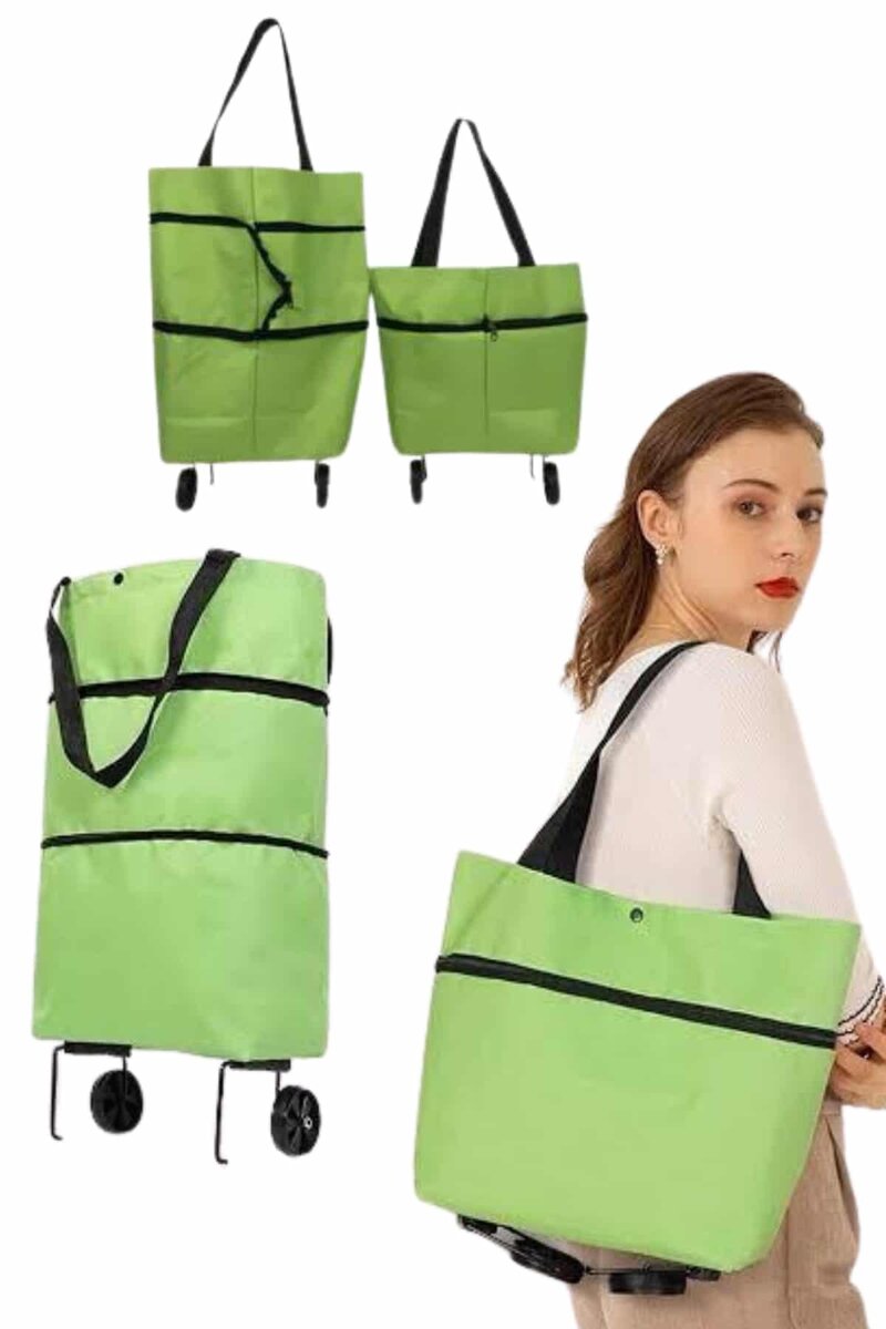 Katlanabilir Tekerlekli Pazar Market Çarşı Arabası Market Alışveriş Çantası Katlanabilir Tekerlekli Pazar Market Çarşı Arabası Market Alışveriş Çantası