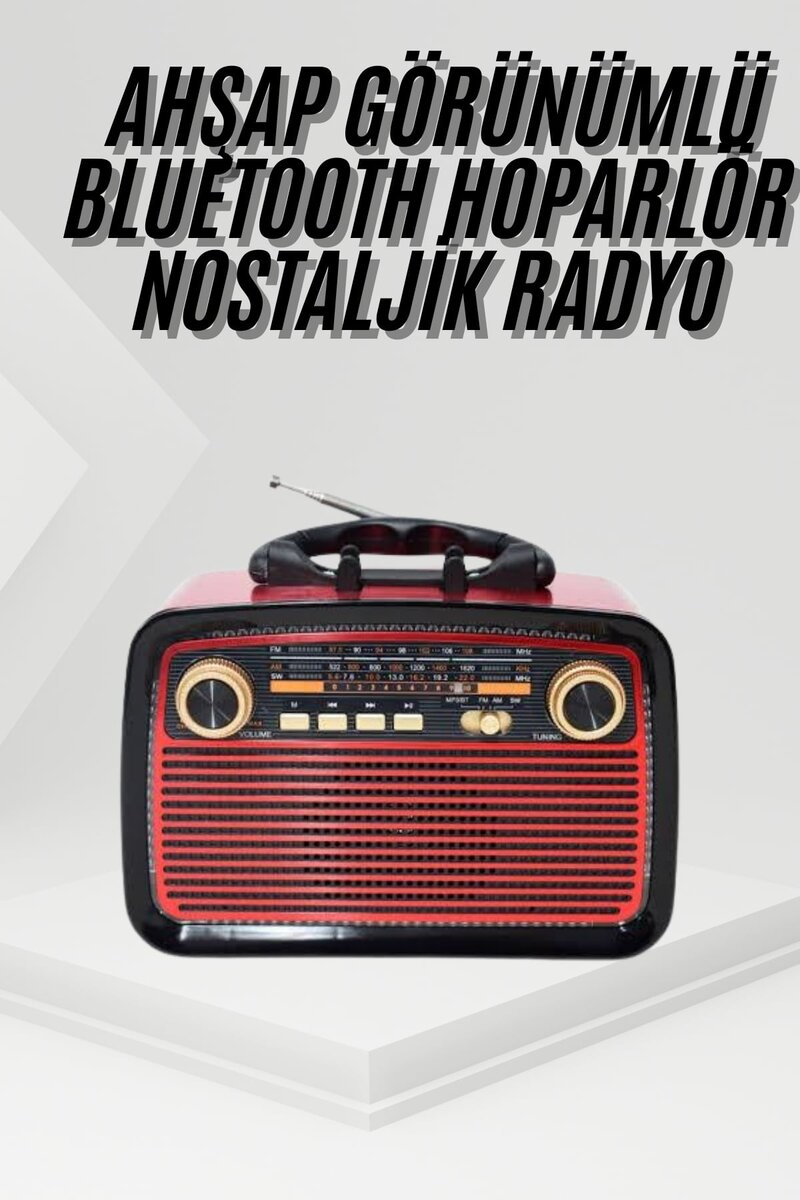 Nostalji Radyo Bluetooth Hoparlör USB-SD Kart Giriş Led Fener Işıklı Bataryalı Pilli Nostalji Radyo Bluetooth Hoparlör USB-SD Kart Giriş Led Fener Işıklı Bataryalı Pilli