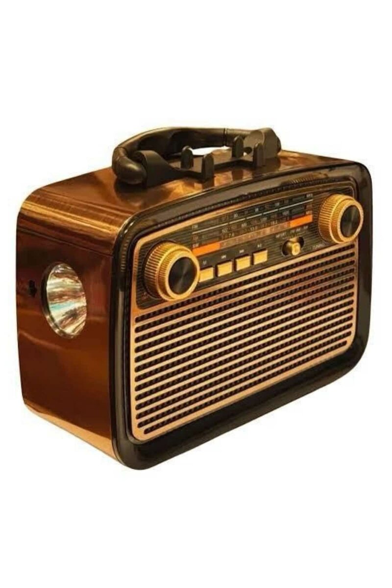Nostalji Radyo Bluetooth Hoparlör USB-SD Kart Giriş Led Fener Işıklı Bataryalı Pilli Nostalji Radyo Bluetooth Hoparlör USB-SD Kart Giriş Led Fener Işıklı Bataryalı Pilli