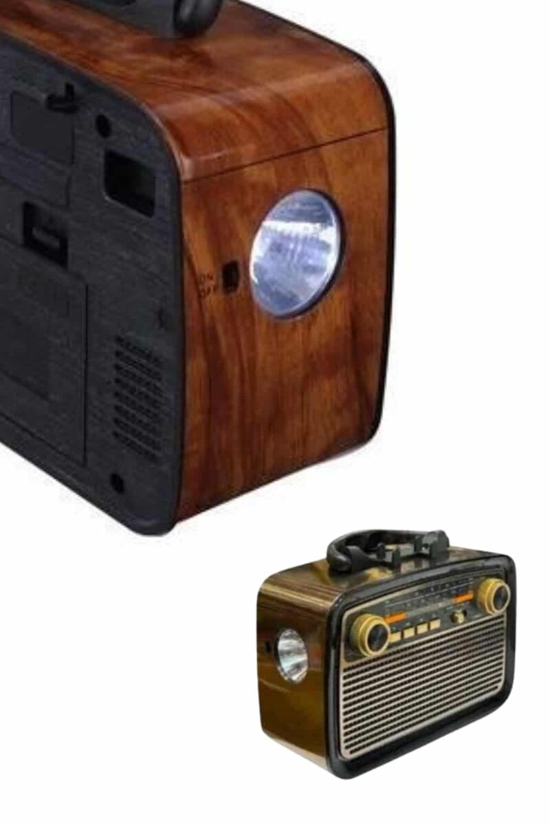 Nostaljik Görünümlü Ahşap Radyo TF SD USB Girişli Led Fener Işıklı Nostaljik Görünümlü Ahşap Radyo TF SD USB Girişli Led Fener Işıklı