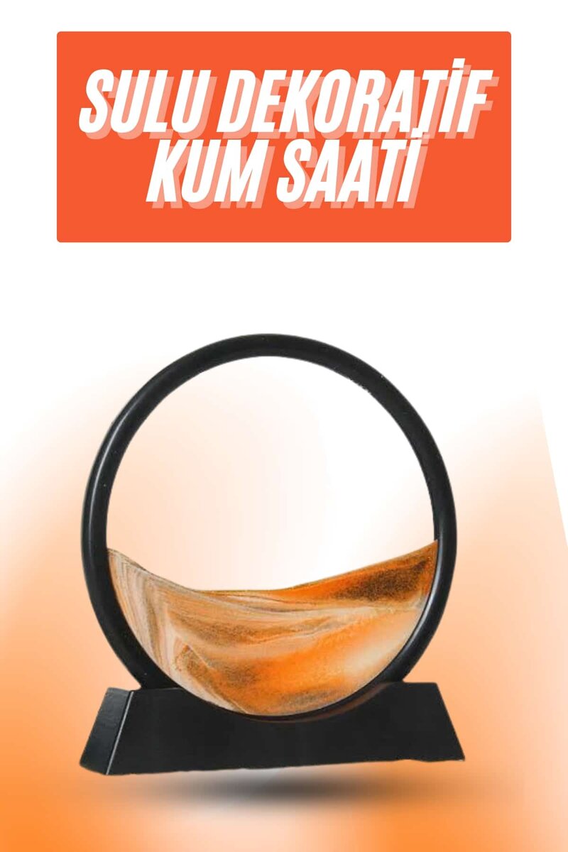 3D LED Işıklı Kum Saati Gece Lambası Hareketli Sulu Kum Saati Orta Boy 3D LED Işıklı Kum Saati Gece Lambası Hareketli Sulu Kum Saati Orta Boy