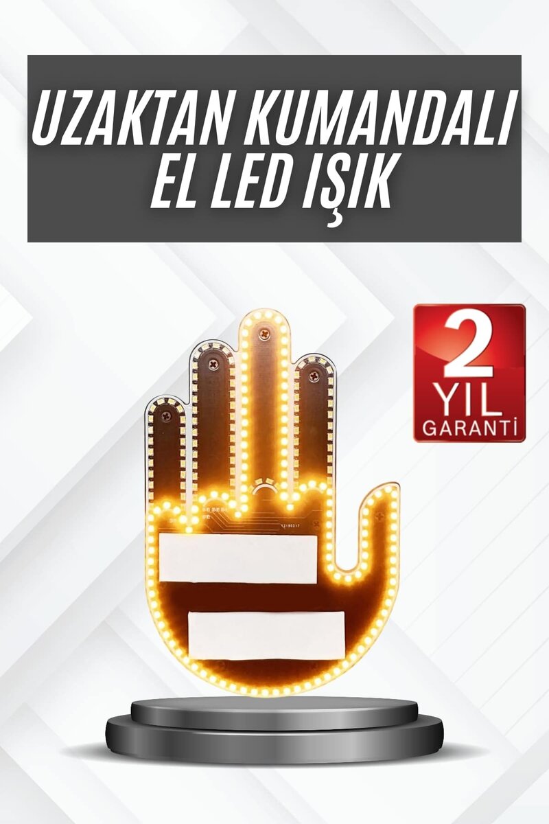 Uzaktan Kumandalı El Orta Parmak Led Araç Camına Özel Uzaktan Kumandalı El Orta Parmak Led Araç Camına Özel