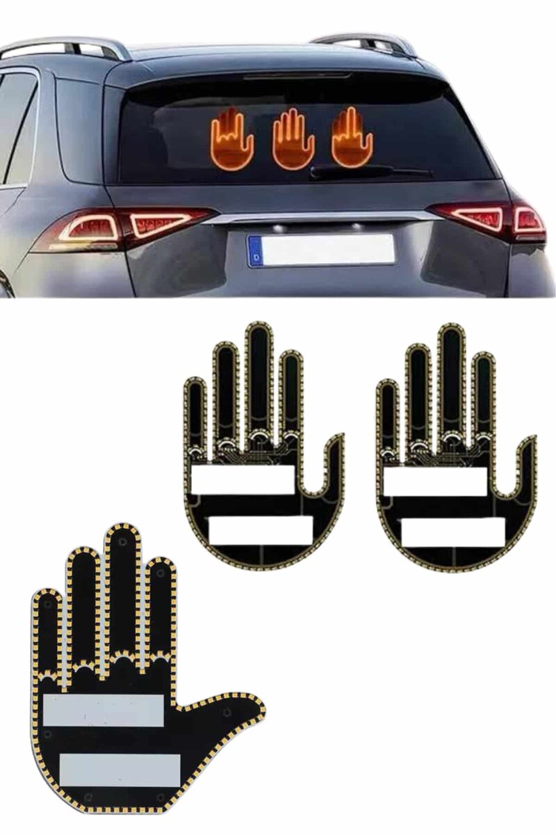 Kumandalı El Led Araba İçi 4 Farklı Mod El Orta Parmak Led Kumandalı El Led Araba İçi 4 Farklı Mod El Orta Parmak Led