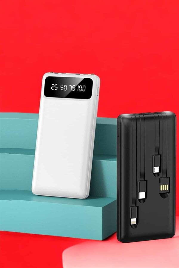 Powerbank 20.000 Mah LCD Ekran USB Lightning Type-C Uyumlu İOS ve Android Powerbank 20.000 Mah LCD Ekran USB Lightning Type-C Uyumlu İOS ve Android