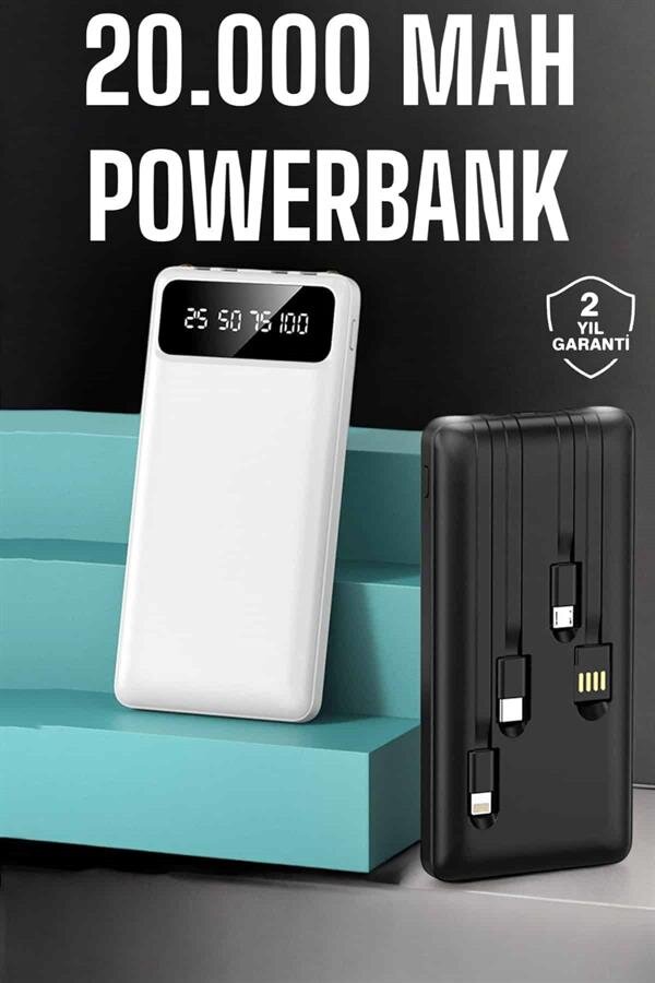 Powerbank 20.000 Mah Dijital Göstergeli LCD Ekran Uzun Pil Ömrü Powerbank 20.000 Mah Dijital Göstergeli LCD Ekran Uzun Pil Ömrü
