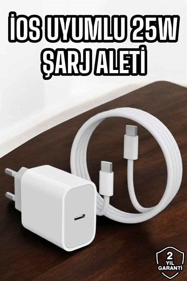Şarj Aleti İOS 15/15 Pro Max Uyumlu Şarj Adaptörü ve Kablosu Şarj Aleti İOS 15/15 Pro Max Uyumlu Şarj Adaptörü ve Kablosu