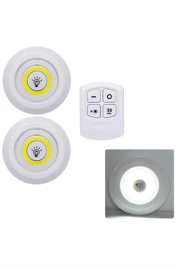 Led Lamba 3'lü Uzaktan Kumandalı Yapışkanlı Led Lamba 3'lü Uzaktan Kumandalı Yapışkanlı