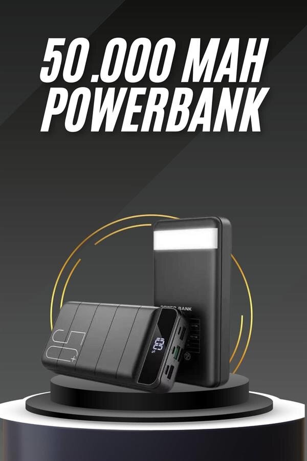 50.000 Mah Led Dijital Göstergeli USB Çıkışı Powerbank