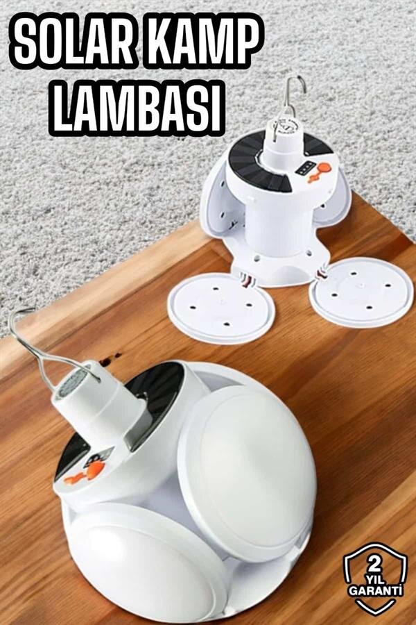 Kamp Lambası Işıldak Beyaz Işık Güneş Enerjili Solar Aydınlatma 5 Kanatlı Katlanabilir Kamp Lambası Işıldak Beyaz Işık Güneş Enerjili Solar Aydınlatma 5 Kanatlı Katlanabilir