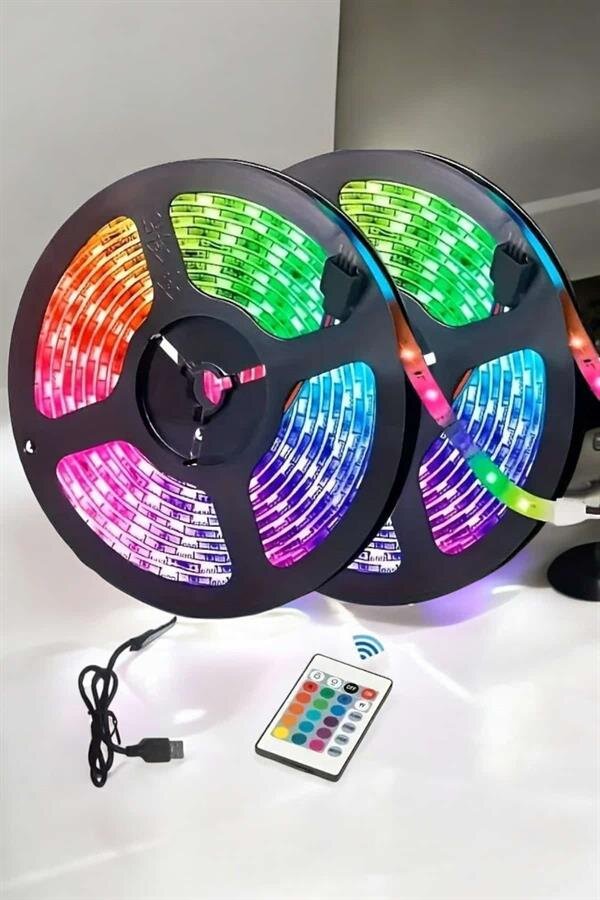 Led Işık 5 Metre Şerit Led RGB Işıklı Led Işık 5 Metre Şerit Led RGB Işıklı