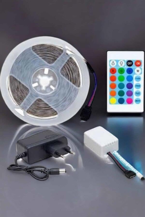 Led Işık 5 Metre Şerit Led RGB Işıklı Led Işık 5 Metre Şerit Led RGB Işıklı