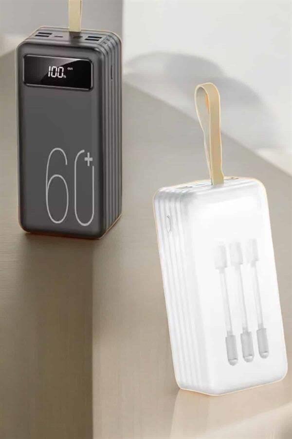 Powerbank 60.000 Mah Hızlı Şarj 4 Çıkışlı Uzun Şarj Süreli Dijital Göstergeli Powerbank 60.000 Mah Hızlı Şarj 4 Çıkışlı Uzun Şarj Süreli Dijital Göstergeli