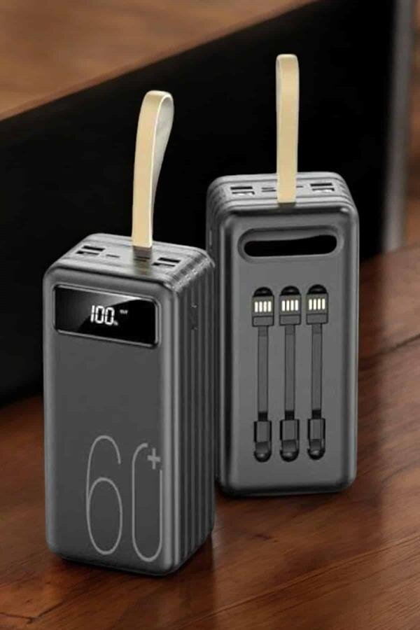 Powerbank 60.000 MAH 4 Portlu Uzun Şarj Süreli Dijital Göstergeli Powerbank 60.000 MAH 4 Portlu Uzun Şarj Süreli Dijital Göstergeli