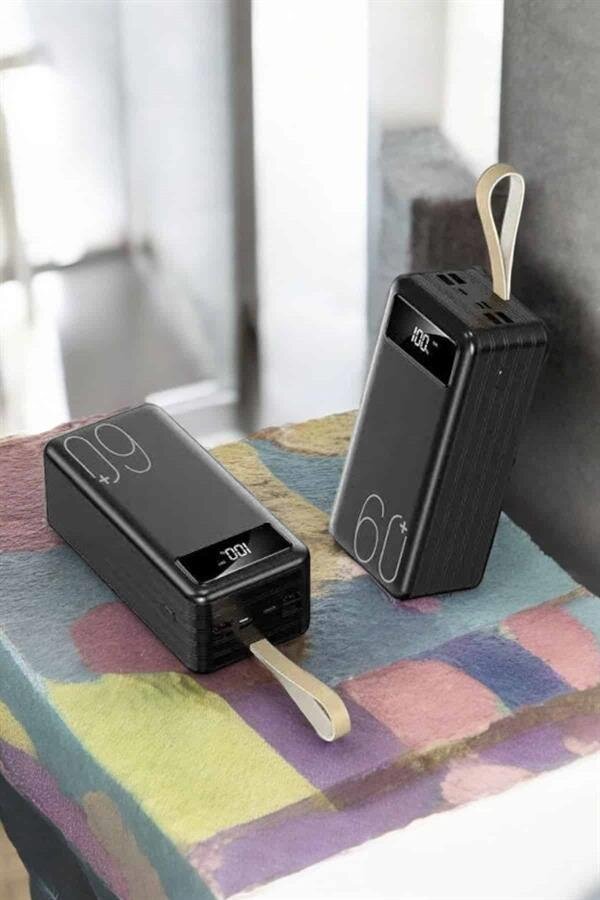 Powerbank 60.000 MAH 4 Portlu Uzun Şarj Süreli Dijital Göstergeli Powerbank 60.000 MAH 4 Portlu Uzun Şarj Süreli Dijital Göstergeli