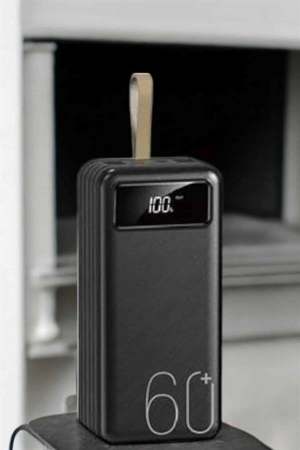 Powerbank 60.000 MAH 4 Portlu Uzun Şarj Süreli Dijital Göstergeli Powerbank 60.000 MAH 4 Portlu Uzun Şarj Süreli Dijital Göstergeli