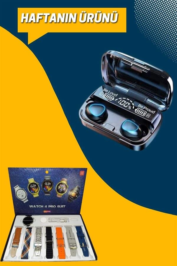 Ucuz Kaliteli Yeni Nesil 7 Kordonlu Akıllı Saat ve Kablosuz Bluetooth Kulaklık ANC Özelliği Ucuz Kaliteli Yeni Nesil 7 Kordonlu Akıllı Saat ve Kablosuz Bluetooth Kulaklık ANC Özelliği