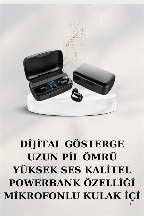 Dijital Göstergeli Bluetooth Kulaklık Kablosuz TWS Stereo Bluetooth 5.0 Dijital Göstergeli Bluetooth Kulaklık Kablosuz TWS Stereo Bluetooth 5.0