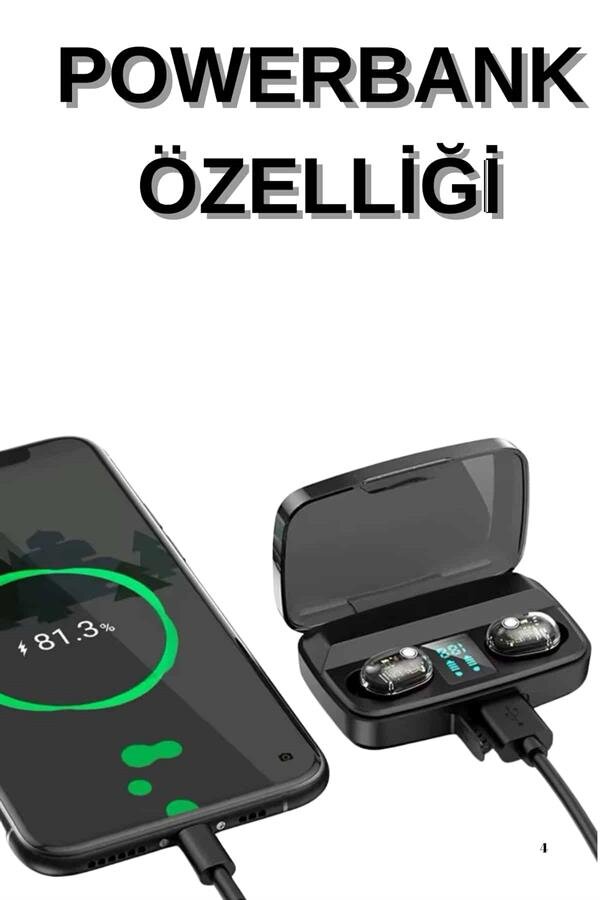 Dijital Göstergeli Bluetooth Kulaklık Kablosuz TWS Stereo Bluetooth 5.0 Dijital Göstergeli Bluetooth Kulaklık Kablosuz TWS Stereo Bluetooth 5.0