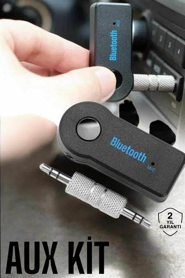 Kablosuz Bluetooth Aux Araç Kiti Siyah Hafıza Kartlı Kablosuz Bluetooth Aux Araç Kiti Siyah Hafıza Kartlı