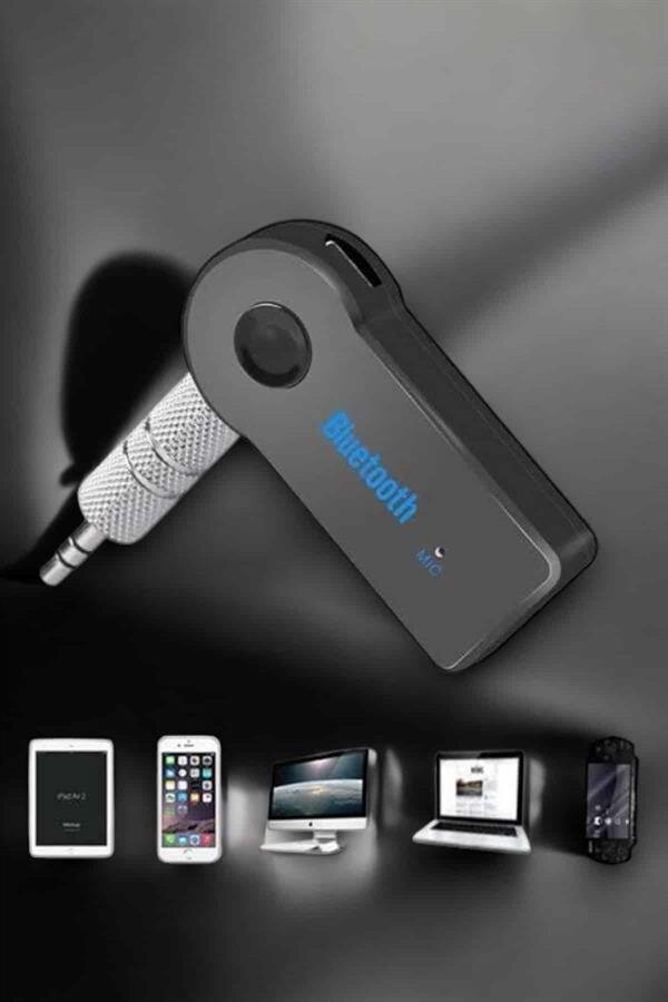 Kablosuz Bluetooth Aux Araç Kiti Siyah Hafıza Kartlı Kablosuz Bluetooth Aux Araç Kiti Siyah Hafıza Kartlı