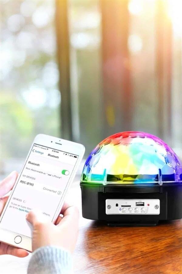 Bluetooth ve Uzaktan Kumandalı Çok Renkli Masaüstü Disko Topu Bluetooth ve Uzaktan Kumandalı Çok Renkli Masaüstü Disko Topu