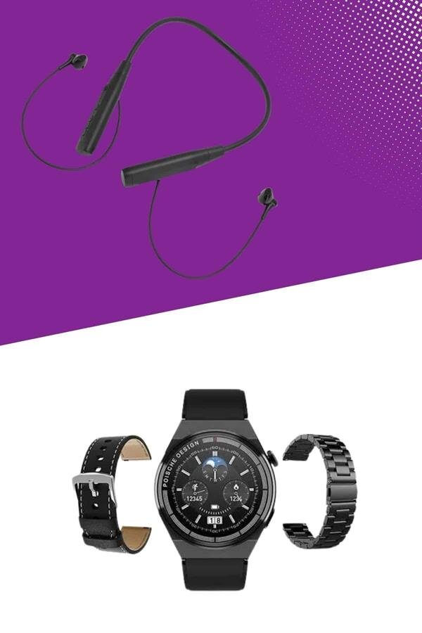 Alarm ve Titreşim Özellikli Akıllı Saat ve Mikrofonlu Kablolu Bluetooth Kulaklık 60 Saat Alarm ve Titreşim Özellikli Akıllı Saat ve Mikrofonlu Kablolu Bluetooth Kulaklık 60 Saat