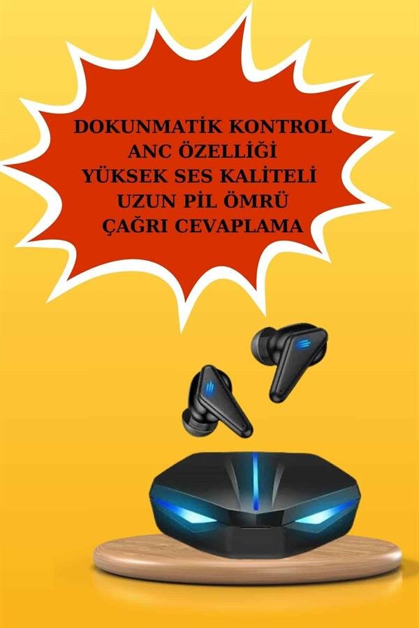 Kadınlar İçin Dokunmatik Ekran Akıllı Saat ve Gamer Kablosuz Bluetooth Kulaklık ANC Özelliği Kadınlar İçin Dokunmatik Ekran Akıllı Saat ve Gamer Kablosuz Bluetooth Kulaklık ANC Özelliği