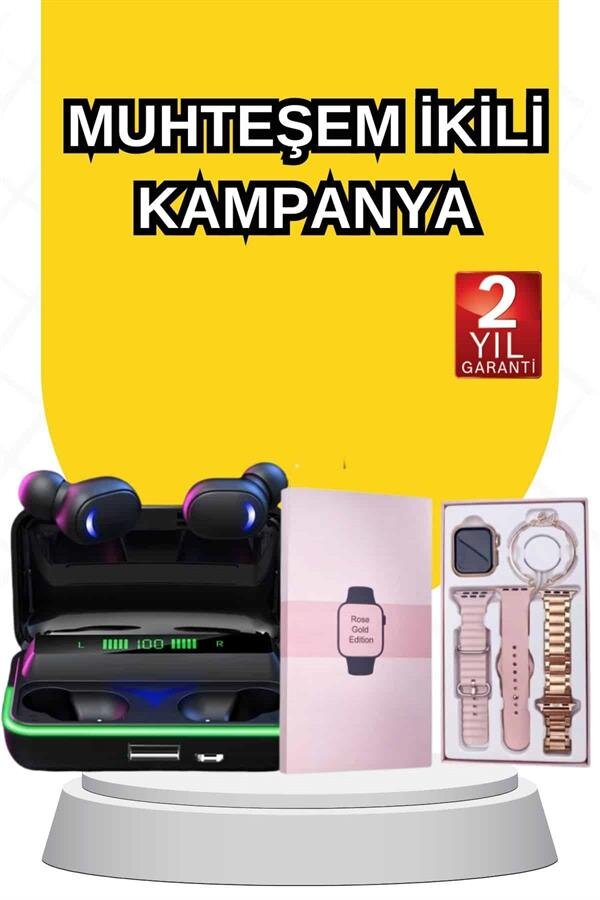 Kadınlara Özel Bileklik Hediyeli Akıllı Saat ve Dijital Göstergeli ANC Özellikli Bluetooth Kulaklık Kadınlara Özel Bileklik Hediyeli Akıllı Saat ve Dijital Göstergeli ANC Özellikli Bluetooth Kulaklık