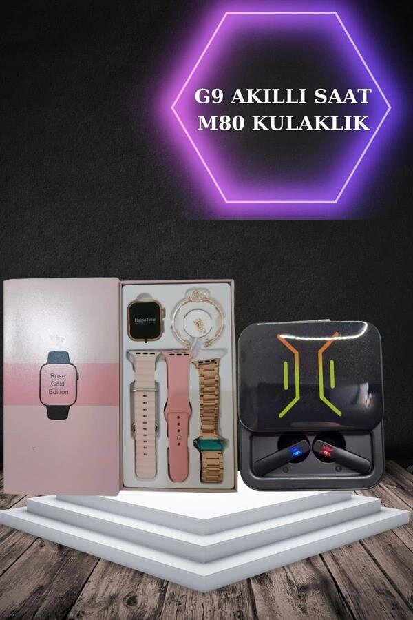 Wireless Şarjlı Akıllı Saat ve Dijital Göstergeli Kablosuz Bluetooth Kulaklık Nabız Ölçer Wireless Şarjlı Akıllı Saat ve Dijital Göstergeli Kablosuz Bluetooth Kulaklık Nabız Ölçer