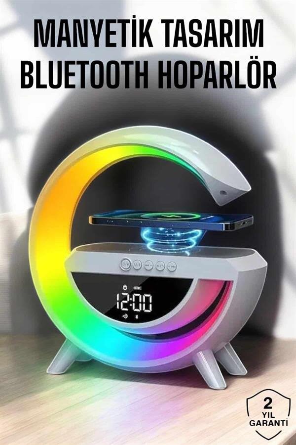 Bluetooth Hoparlör Dijital Göstergeli Wireless Şarj RGB Işıklı Bluetooth Hoparlör Dijital Göstergeli Wireless Şarj RGB Işıklı