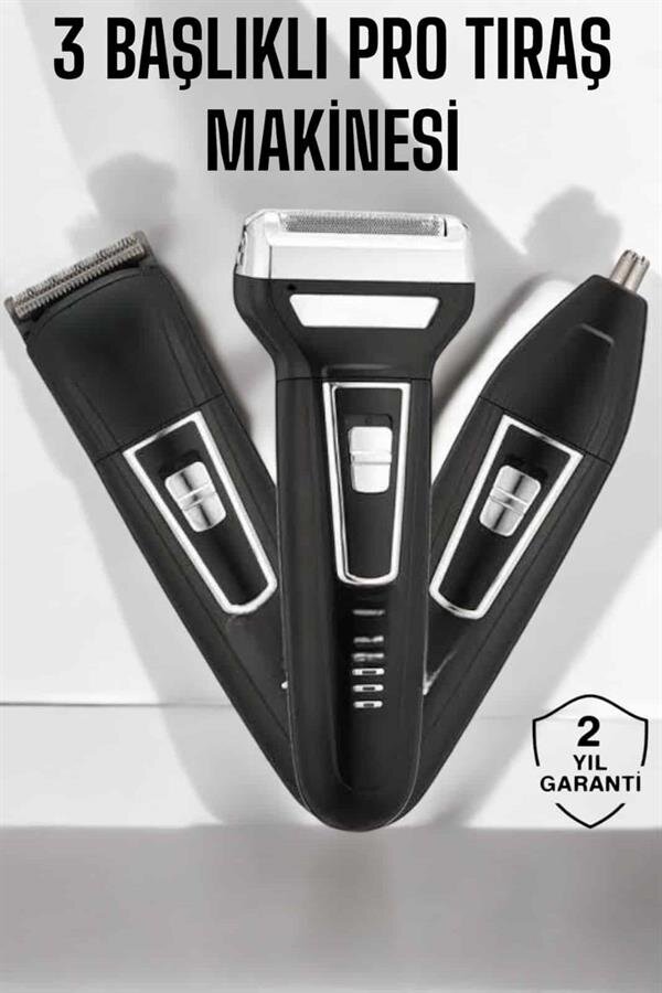 3 Başlıklı Profesyonel Tıraş Makinesi 3 Başlıklı Profesyonel Tıraş Makinesi
