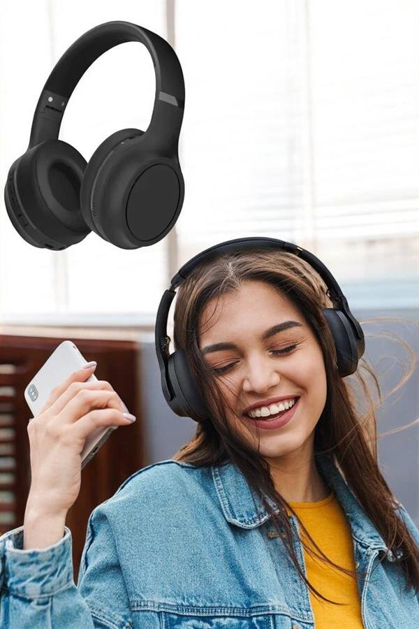 Kulak Üstü Kablosuz Bluetooth Kulaklık Gürültü Önleyici Uzun Şarj Süreli Kulak Üstü Kablosuz Bluetooth Kulaklık Gürültü Önleyici Uzun Şarj Süreli