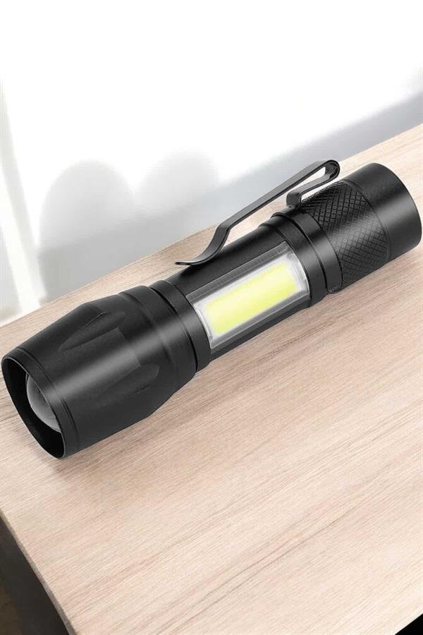 El Feneri Led USB Şarjlı Zoom Mini Led Işık Acil Durum Feneri El Feneri Led USB Şarjlı Zoom Mini Led Işık Acil Durum Feneri