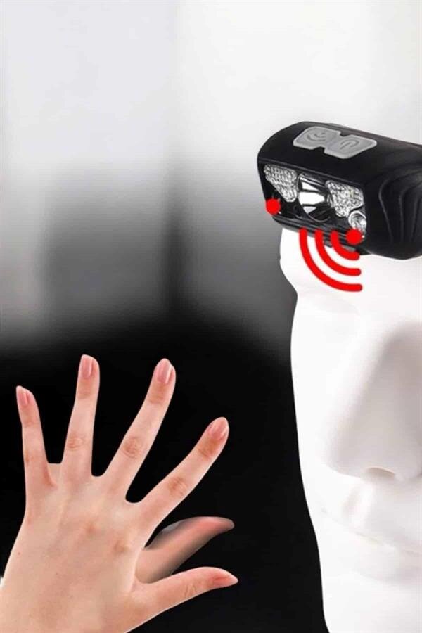 Kafa Lambası Kamp Lambası Sensörlü Şarjlı Ayarlanabilir Kafa Lambası Kamp Lambası Sensörlü Şarjlı Ayarlanabilir