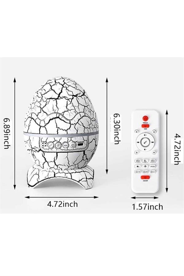 Yumurta Şeklinde Su Dalgalı Bluetooth Speaker Lamba Renkli Şarjlı