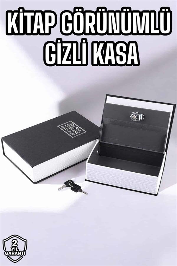 Büyük Boy Anahtarlı Kitap Görünümlü Gizli Kasa Çelik Kasa Altın Kasası Büyük Boy Anahtarlı Kitap Görünümlü Gizli Kasa Çelik Kasa Altın Kasası
