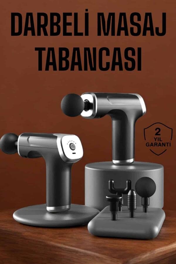 4 Başlıklı Darbeli Şarjlı Masaj Aleti Tabancası Kablosuz 4 Başlıklı Darbeli Şarjlı Masaj Aleti Tabancası Kablosuz