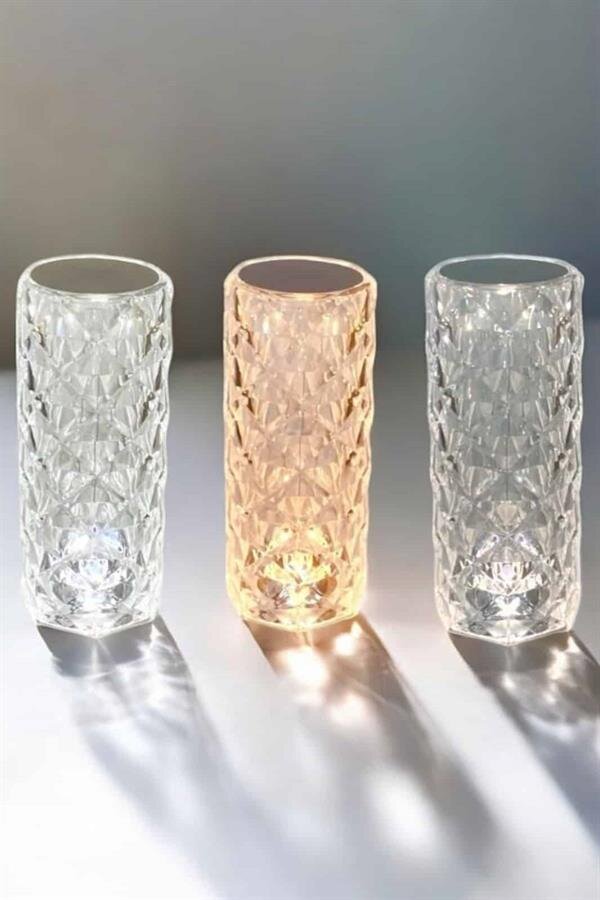 Gece Lambası Kristal Lamba Dokunmatik Şarjlı Hediyelik Gece Lambası Kristal Lamba Dokunmatik Şarjlı Hediyelik