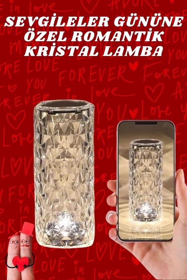 Sevgililer Günü İçin Hediye Kristal Lamba Sevgiliye Hediye USB Şarjlı Gece Lambası Sevgililer Günü İçin Hediye Kristal Lamba Sevgiliye Hediye USB Şarjlı Gece Lambası