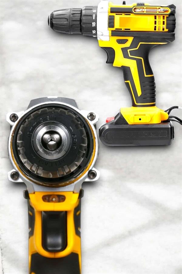 Metal Dişli 24W Akülü Matkap -Çift Bataryalı ve LED Çalışma Işığı ile Tam Set Metal Dişli 24W Akülü Matkap -Çift Bataryalı ve LED Çalışma Işığı ile Tam Set