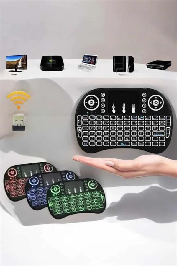 TV Uyumlu Mini Klavye Q Klavye Işıklı Tüm Cihazlara Uyumlu TV Uyumlu Mini Klavye Q Klavye Işıklı Tüm Cihazlara Uyumlu