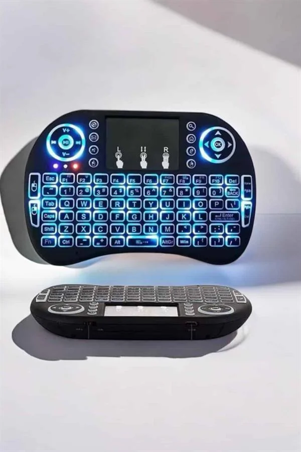 TV Uyumlu Mini Klavye Q Klavye Işıklı Tüm Cihazlara Uyumlu TV Uyumlu Mini Klavye Q Klavye Işıklı Tüm Cihazlara Uyumlu