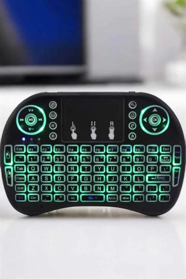TV Uyumlu Mini Klavye Q Klavye Işıklı Tüm Cihazlara Uyumlu TV Uyumlu Mini Klavye Q Klavye Işıklı Tüm Cihazlara Uyumlu