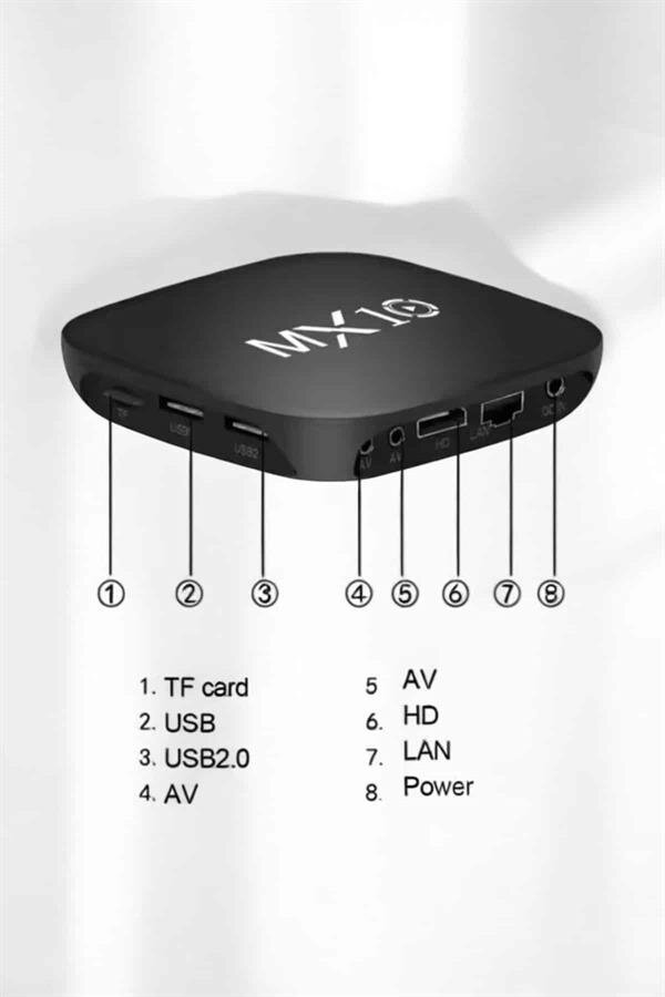 4K TV Uyumlu HD Çözünürlüklü Mx Box S 8 GB 4K TV Uyumlu HD Çözünürlüklü Mx Box S 8 GB