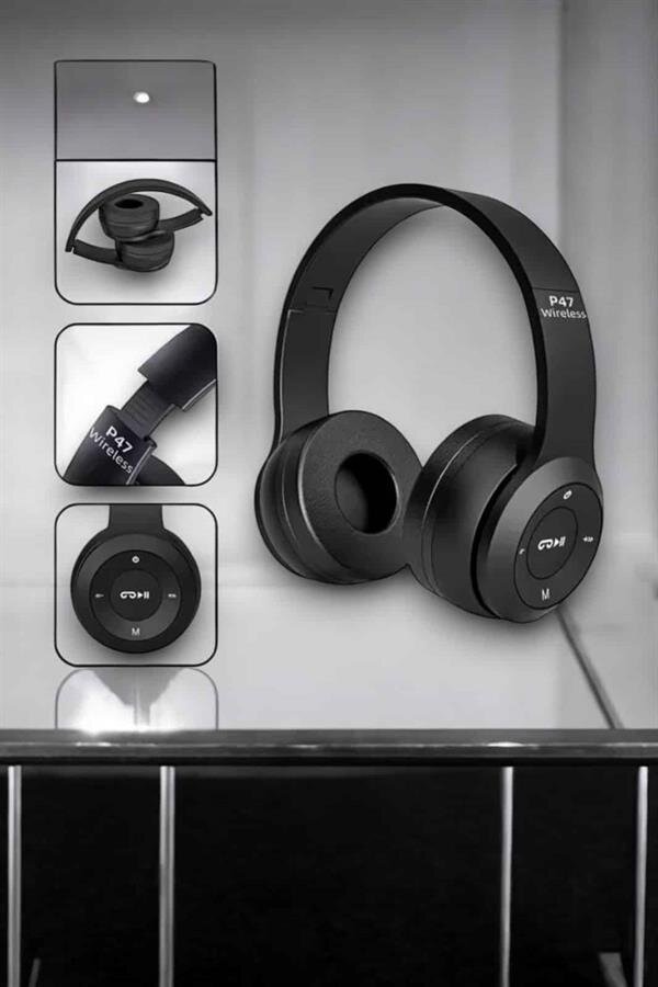 Kulak Üstü TF Kart ve AUX Destekli Ergonomik Bluetooth Kulaklık Kulak Üstü TF Kart ve AUX Destekli Ergonomik Bluetooth Kulaklık