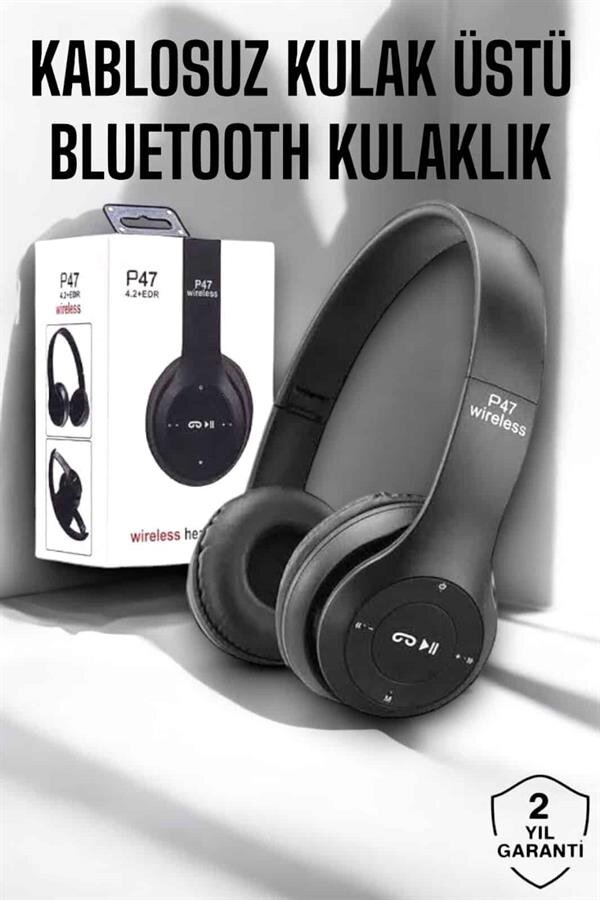 Kulak Üstü TF Kart ve AUX Destekli Ergonomik Bluetooth Kulaklık Kulak Üstü TF Kart ve AUX Destekli Ergonomik Bluetooth Kulaklık