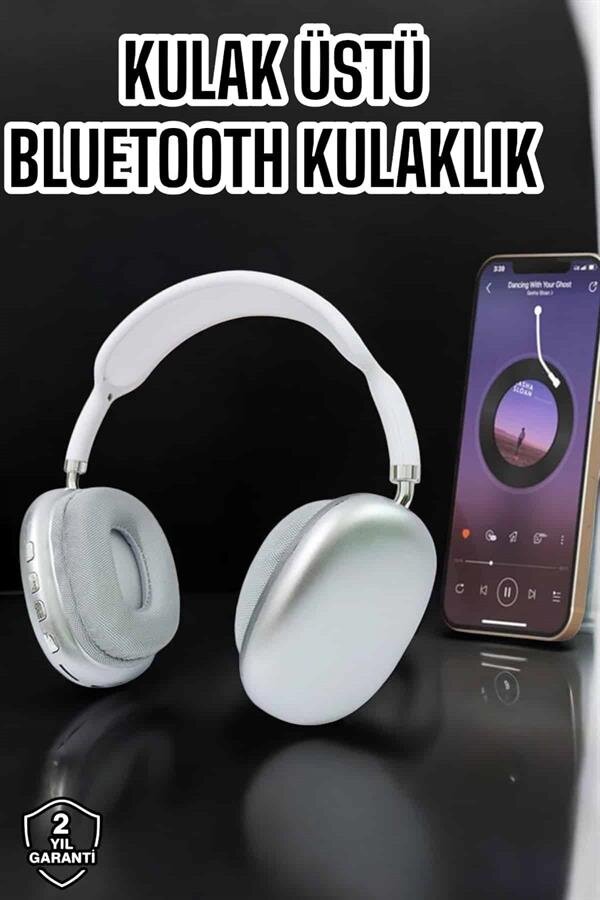 P9 Plus Kablosuz Kulak Üstü Bluetooth Kulaklık Beyaz Mikrofonlu Kulaküstü Kablosuz Kulaklık P9 Plus Kablosuz Kulak Üstü Bluetooth Kulaklık Beyaz Mikrofonlu Kulaküstü Kablosuz Kulaklık