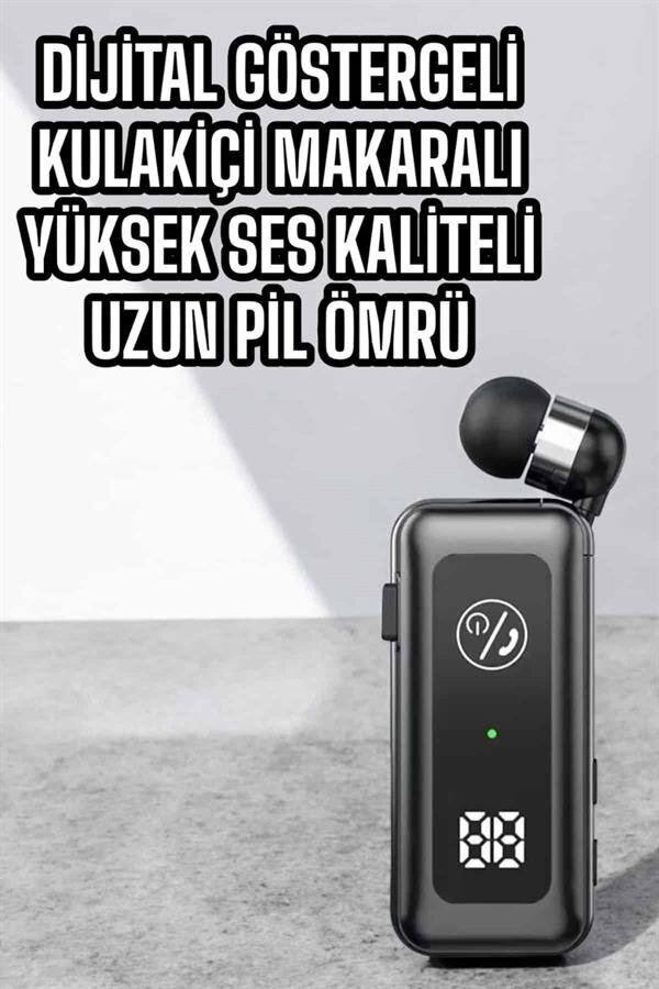 Kablolu Bluetooth Kulaklık Kulak İçi Stereo Mikrofonlu Dijital Göstergeli Kablolu Bluetooth Kulaklık Kulak İçi Stereo Mikrofonlu Dijital Göstergeli