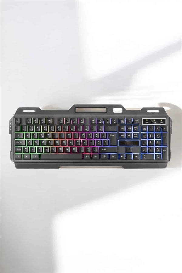 Oyuncu Klavyesi Q Klavye RGB Işıklı Mouse Hediyeli Oyuncu Klavyesi Q Klavye RGB Işıklı Mouse Hediyeli