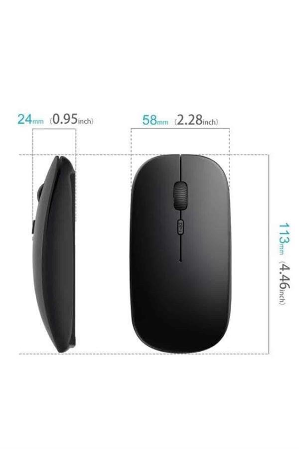 Siyah Wireless Kablosuz Sessiz Mouse Bluetooth Bağlantılı Siyah Wireless Kablosuz Sessiz Mouse Bluetooth Bağlantılı